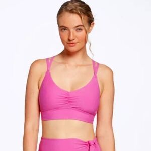 Calia Swim Bikini Top Geranium Pink Medium New